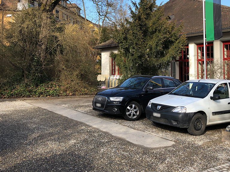 Parkplätze beim Pavillon im Park Schaffhausen